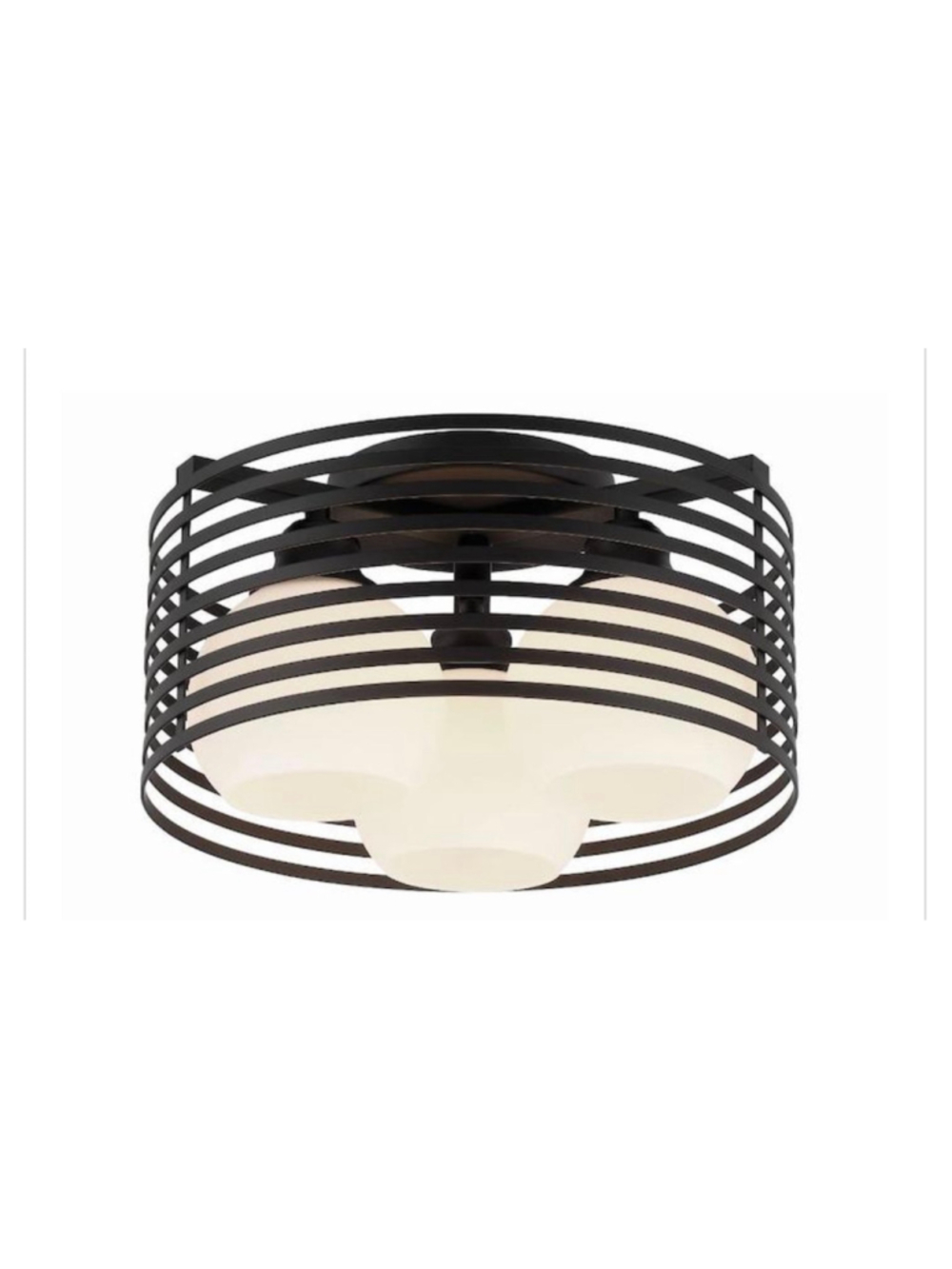 NEW Farmhouse Semi-Flush Mount Ceiling Light Fixture 3 Lights